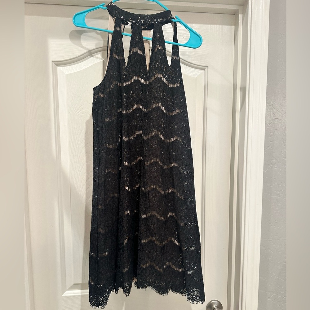 love, Fire Black Lace Kids Dress